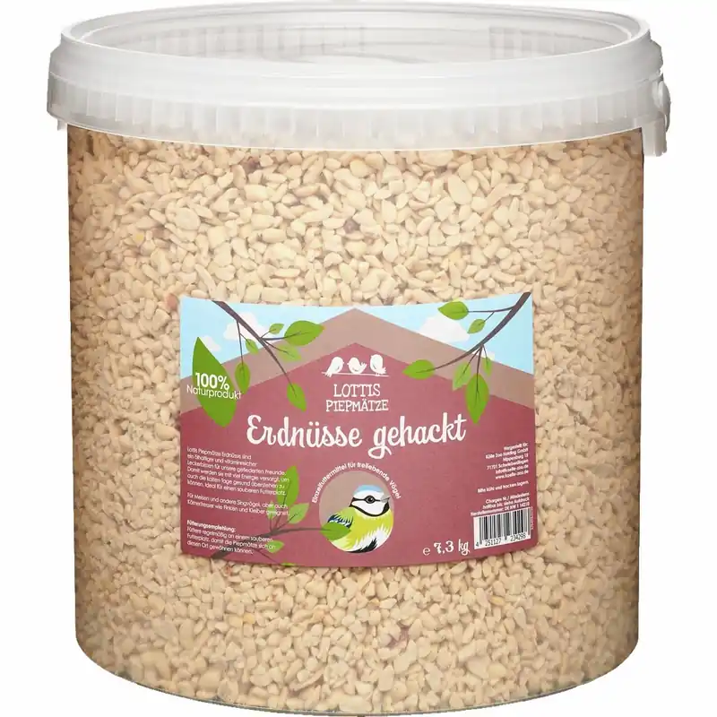 Highlight Sparpaket 2 x 10 kg Lottis Piepmätze Erdnüsse gehackt Wildvogel Futter